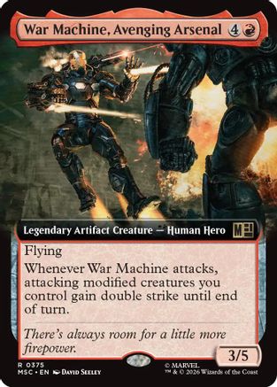 War Machine, Avenging Arsenal (Extended Art)  [Foil]  (MSC-375) - [Commander: Marvel Super Heroes]