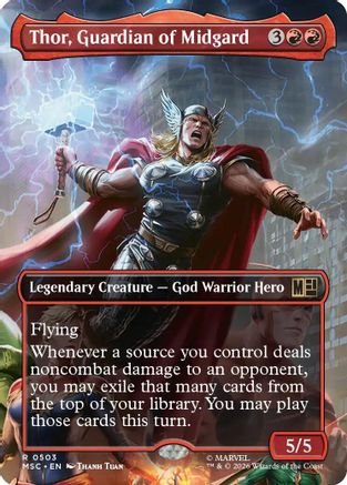 Thor, Guardian of Midgard (Borderless)  (MSC-503) - [Commander: Marvel Super Heroes]