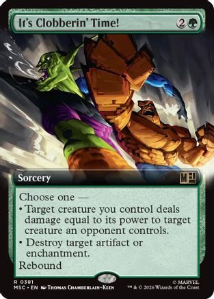 It's Clobberin' Time! (Extended Art)  [Foil]  (MSC-381) - [Commander: Marvel Super Heroes]