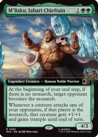 M'Baku, Jabari Chieftain (Extended Art)  [Foil]  (MSC-382) - [Commander: Marvel Super Heroes]