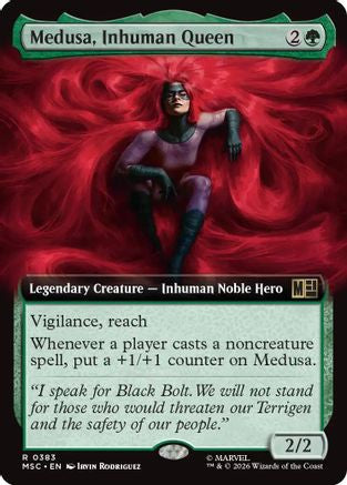 Medusa, Inhuman Queen (Extended Art)  [Foil]  (MSC-383) - [Commander: Marvel Super Heroes]