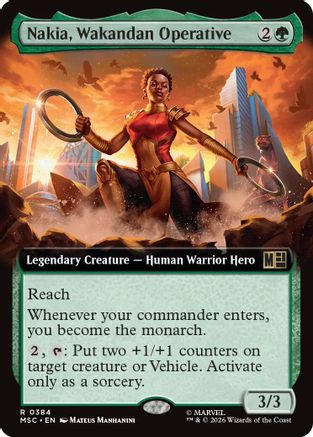 Nakia, Wakandan Operative (Extended Art)  [Foil]  (MSC-384) - [Commander: Marvel Super Heroes]