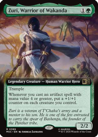 Zuri, Warrior of Wakanda (Extended Art)  [Foil]  (MSC-389) - [Commander: Marvel Super Heroes]