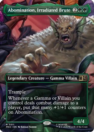 Abomination, Irradiated Brute (Borderless)  (MSC-511) - [Commander: Marvel Super Heroes]