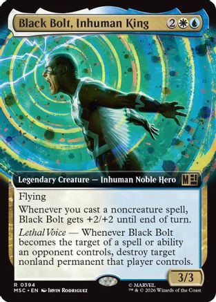 Black Bolt, Inhuman King (Extended Art)  (MSC-394) - [Commander: Marvel Super Heroes]
