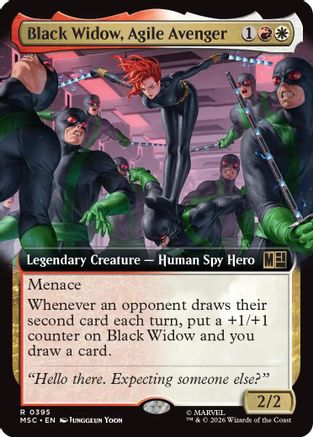 Black Widow, Agile Avenger (Extended Art)  [Foil]  (MSC-395) - [Commander: Marvel Super Heroes]