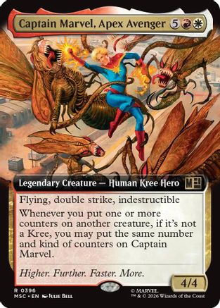 Captain Marvel, Apex Avenger (Extended Art)  (MSC-396) - [Commander: Marvel Super Heroes]