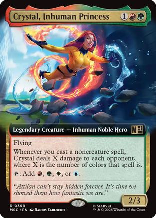 Crystal, Inhuman Princess (Extended Art)  [Foil]  (MSC-398) - [Commander: Marvel Super Heroes]