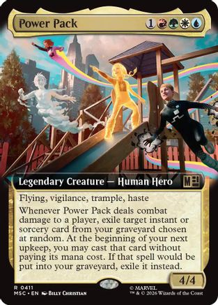 Power Pack (Extended Art)  [Foil]  (MSC-411) - [Commander: Marvel Super Heroes]