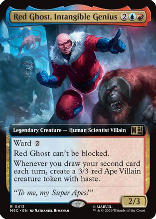 Red Ghost, Intangible Genius (Extended Art)  [Foil]  (MSC-413) - [Commander: Marvel Super Heroes]