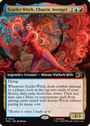 Scarlet Witch, Chaotic Avenger (Extended Art)  (MSC-414) - [Commander: Marvel Super Heroes]