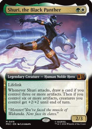 Shuri, the Black Panther (Extended Art)  [Foil]  (MSC-416) - [Commander: Marvel Super Heroes]