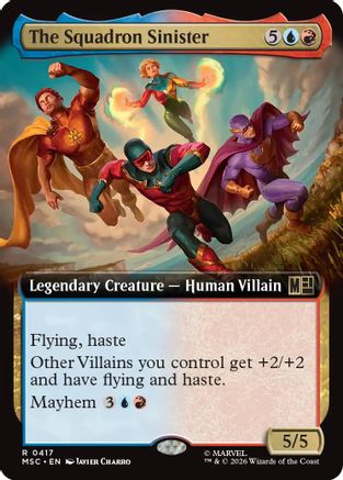 The Squadron Sinister (Extended Art)  [Foil]  (MSC-417) - [Commander: Marvel Super Heroes]