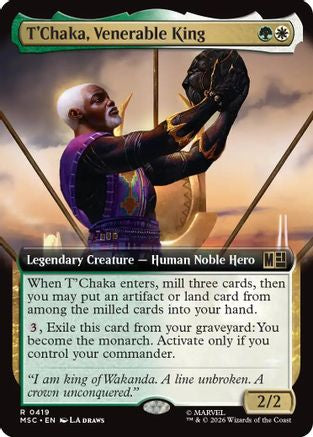 T'Chaka, Venerable King (Extended Art)  (MSC-419) - [Commander: Marvel Super Heroes]