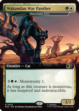 Wakandan War Panther - Fleecemane Lion (Extended Art)  (MSC-423) - [Commander: Marvel Super Heroes]