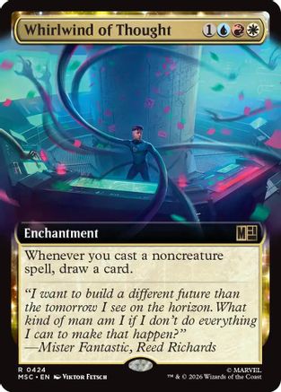 Whirlwind of Thought (Extended Art)  [Foil]  (MSC-424) - [Commander: Marvel Super Heroes]