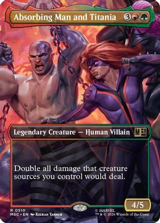Absorbing Man and Titania (Borderless)  [Foil]  (MSC-510) - [Commander: Marvel Super Heroes]