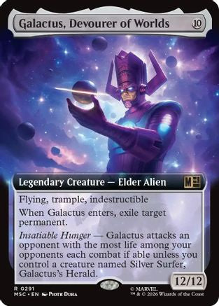 Galactus, Devourer of Worlds (Extended Art)  [Foil]  (MSC-291) - [Commander: Marvel Super Heroes]