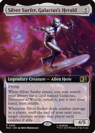 Silver Surfer, Galactus's Herald (Extended Art)  (MSC-293) - [Commander: Marvel Super Heroes]