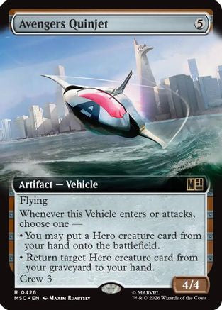 Avengers Quinjet - Hammer of Nazahn (Extended Art)  (MSC-426) - [Commander: Marvel Super Heroes]