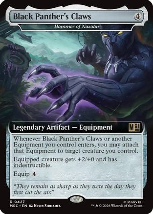 Black Panther's Claws (Extended Art)  [Foil]  (MSC-427) - [Commander: Marvel Super Heroes]