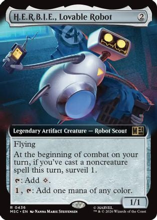 H.E.R.B.I.E., Lovable Robot (Extended Art)  (MSC-436) - [Commander: Marvel Super Heroes]