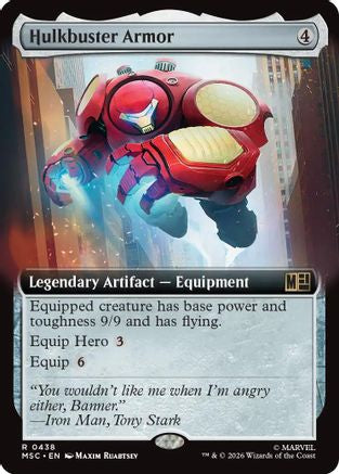 Hulkbuster Armor (Extended Art)  [Foil]  (MSC-438) - [Commander: Marvel Super Heroes]