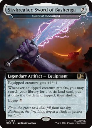 Skybreaker, Sword of Bashenga - Sword of the Animist (Extended Art)  [Foil]  (MSC-452) - [Commander: Marvel Super Heroes]