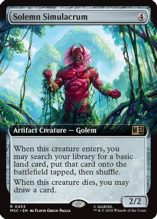 Solemn Simulacrum (Extended Art)  (MSC-453) - [Commander: Marvel Super Heroes]