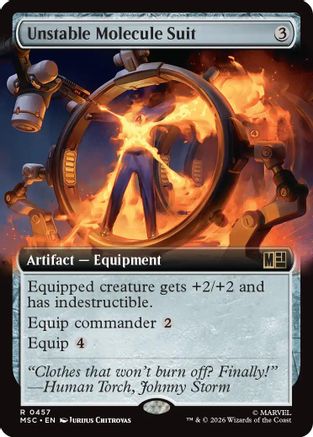 Unstable Molecule Suit (Extended Art)  [Foil]  (MSC-457) - [Commander: Marvel Super Heroes]
