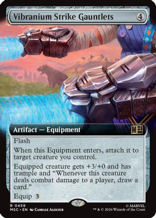Vibranium Strike Gauntlets (Extended Art)  [Foil]  (MSC-459) - [Commander: Marvel Super Heroes]