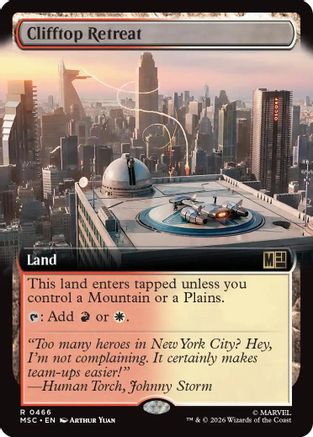Clifftop Retreat (Extended Art)  [Foil]  (MSC-466) - [Commander: Marvel Super Heroes]