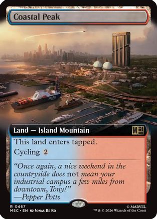 Coastal Peak (Extended Art)  [Foil]  (MSC-467) - [Commander: Marvel Super Heroes]
