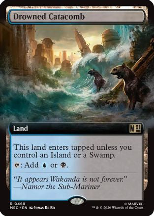 Drowned Catacomb (Extended Art)  [Foil]  (MSC-469) - [Commander: Marvel Super Heroes]