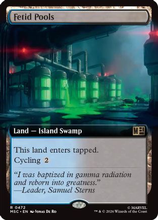 Fetid Pools (Extended Art)  [Foil]  (MSC-472) - [Commander: Marvel Super Heroes]