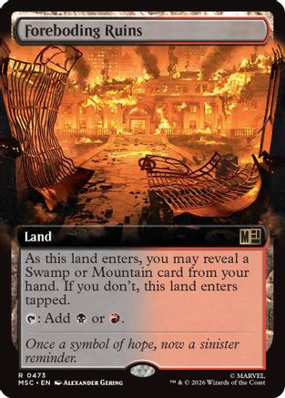 Foreboding Ruins (Extended Art)  [Foil]  (MSC-473) - [Commander: Marvel Super Heroes]