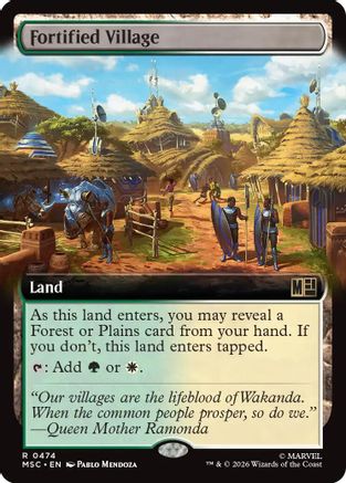 Fortified Village (Extended Art)  (MSC-474) - [Commander: Marvel Super Heroes]
