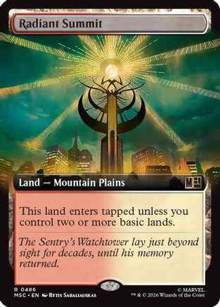 Radiant Summit (Extended Art)  [Foil]  (MSC-486) - [Commander: Marvel Super Heroes]