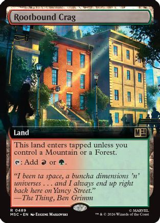 Rootbound Crag (Extended Art)  (MSC-489) - [Commander: Marvel Super Heroes]