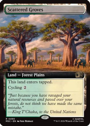Scattered Groves (Extended Art)  [Foil]  (MSC-490) - [Commander: Marvel Super Heroes]