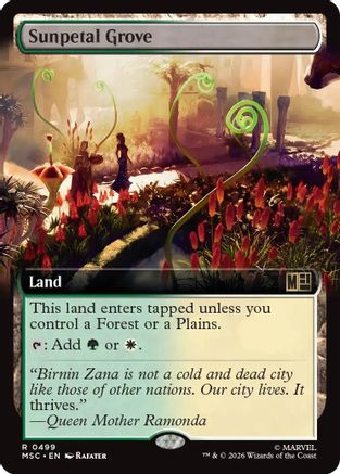 Sunpetal Grove (Extended Art)  [Foil]  (MSC-499) - [Commander: Marvel Super Heroes]