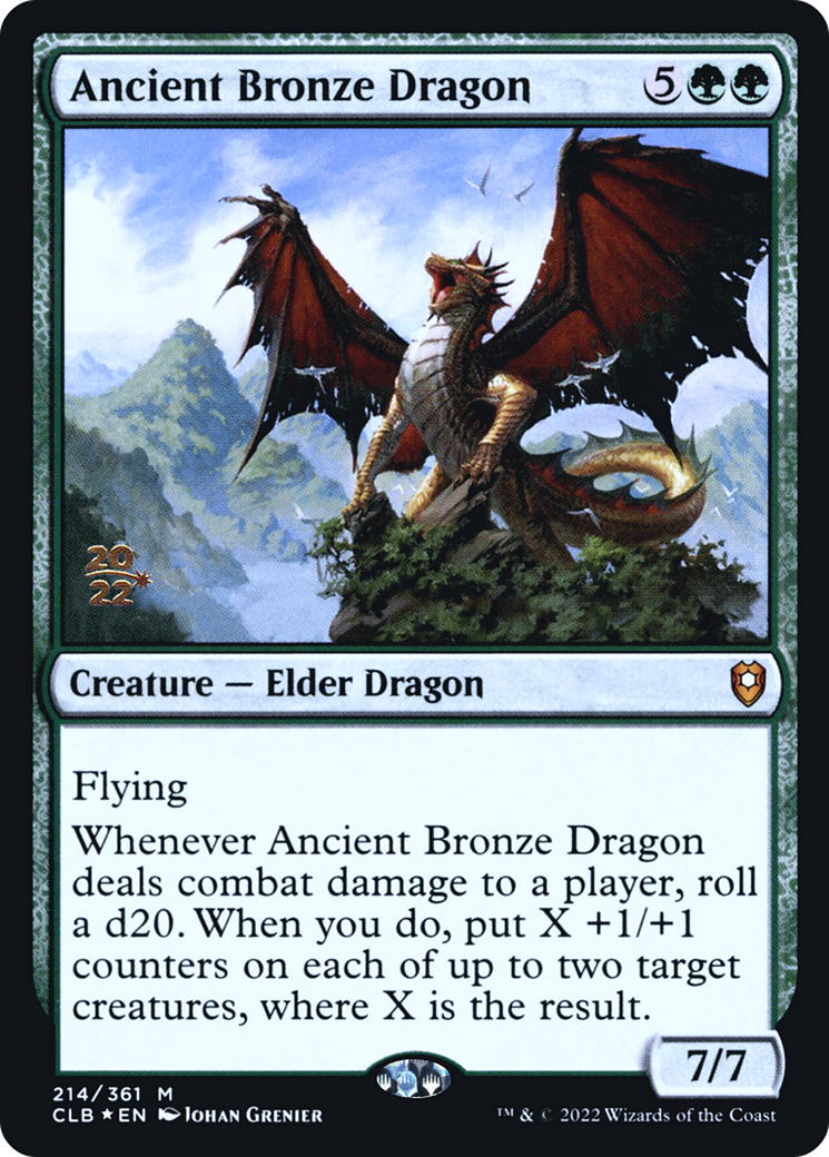 Ancient Bronze Dragon [Commander Legends: Battle for Baldur's Gate Prerelease Promos] - Trinity Hobby