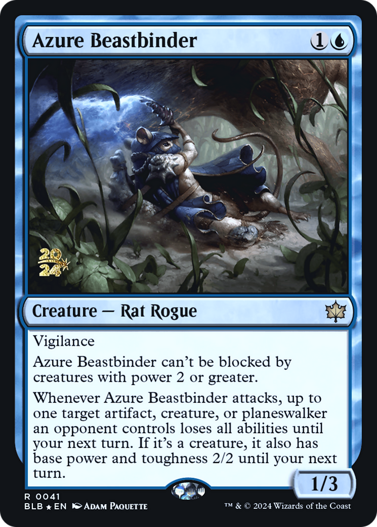 Azure Beastbinder [Bloomburrow Prerelease Promos] - Trinity Hobby
