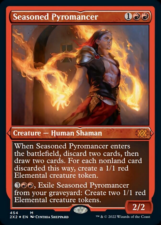 Seasoned Pyromancer (Foil Etched) [Double Masters 2022] - Trinity Hobby