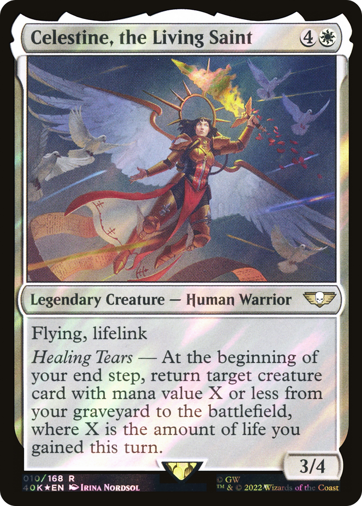 Celestine, the Living Saint (Surge Foil) [Warhammer 40,000] - Trinity Hobby