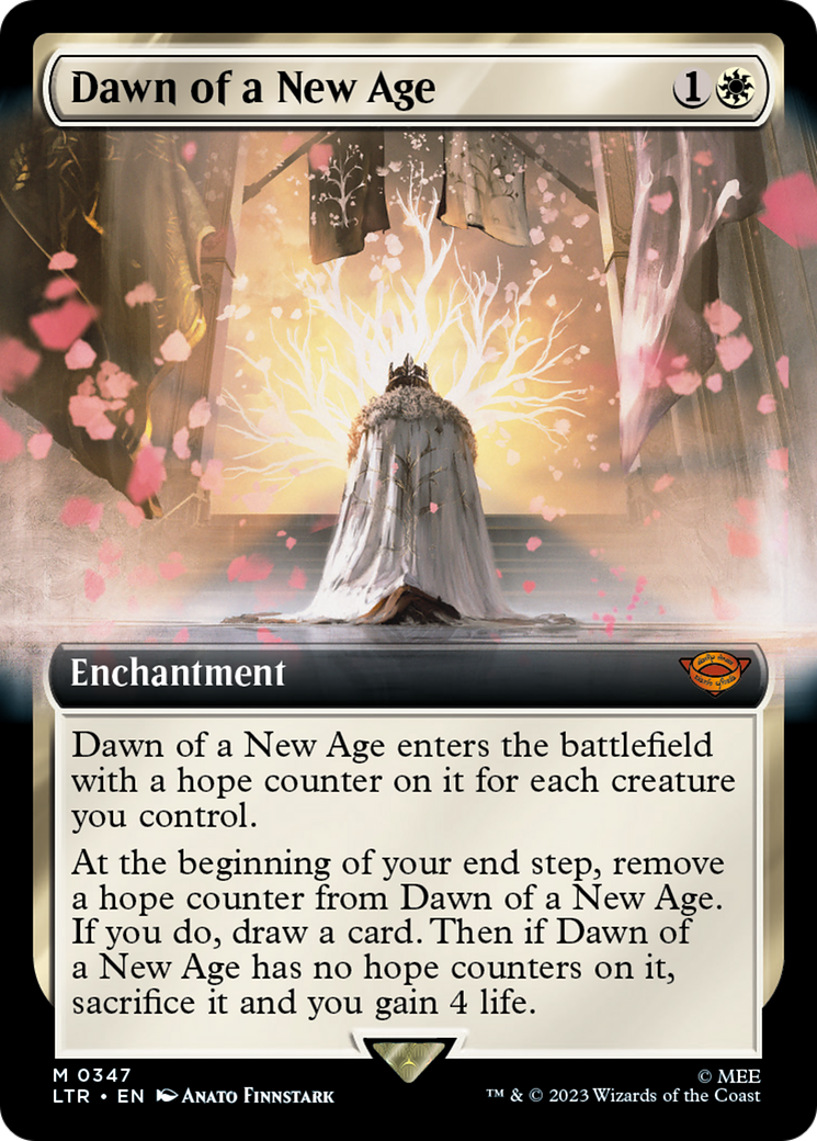 Dawn of a New Age (LTR-347) - [The Lord of the Rings: Tales of Middle-earth]: (Extended Art) Foil - Trinity Hobby