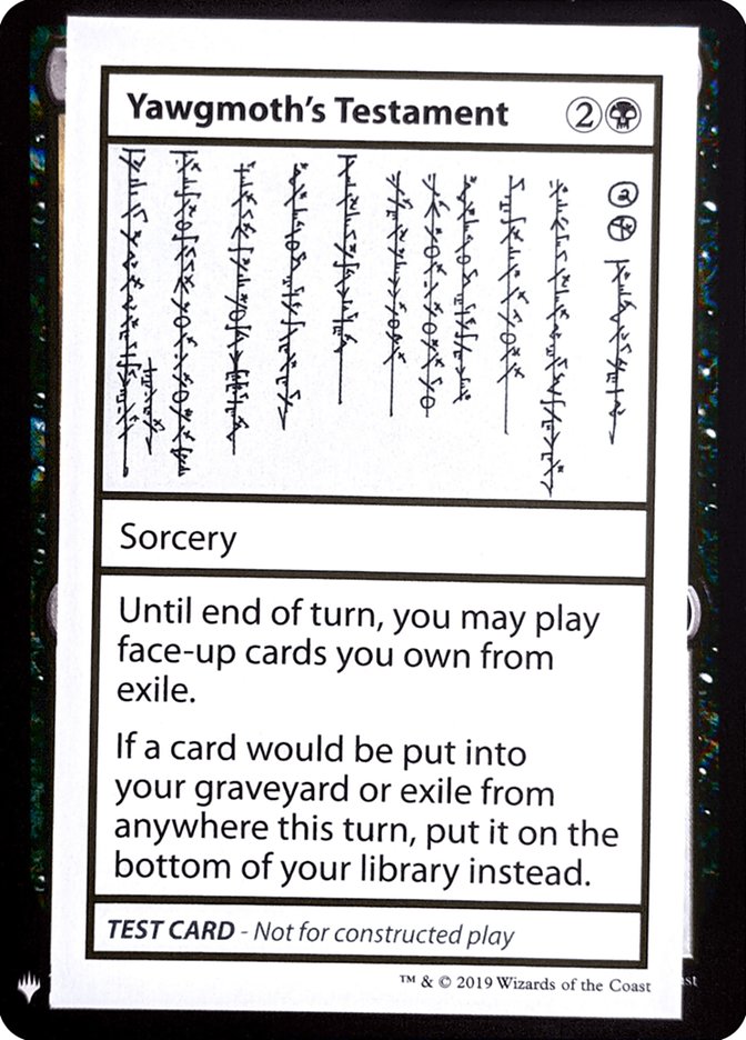 Yawgmoth's Testament [Mystery Booster Playtest Cards] - Trinity Hobby