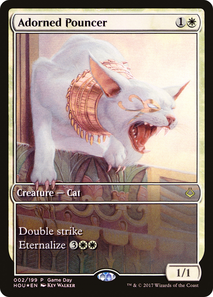 Adorned Pouncer (Game Day) (Full Art) [Hour of Devastation Promos] - Trinity Hobby