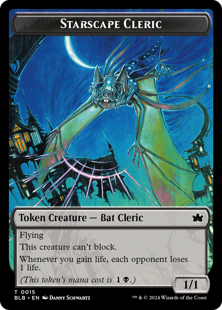 Squirrel // Starscape Cleric Double-Sided Token [Bloomburrow Tokens] - Trinity Hobby