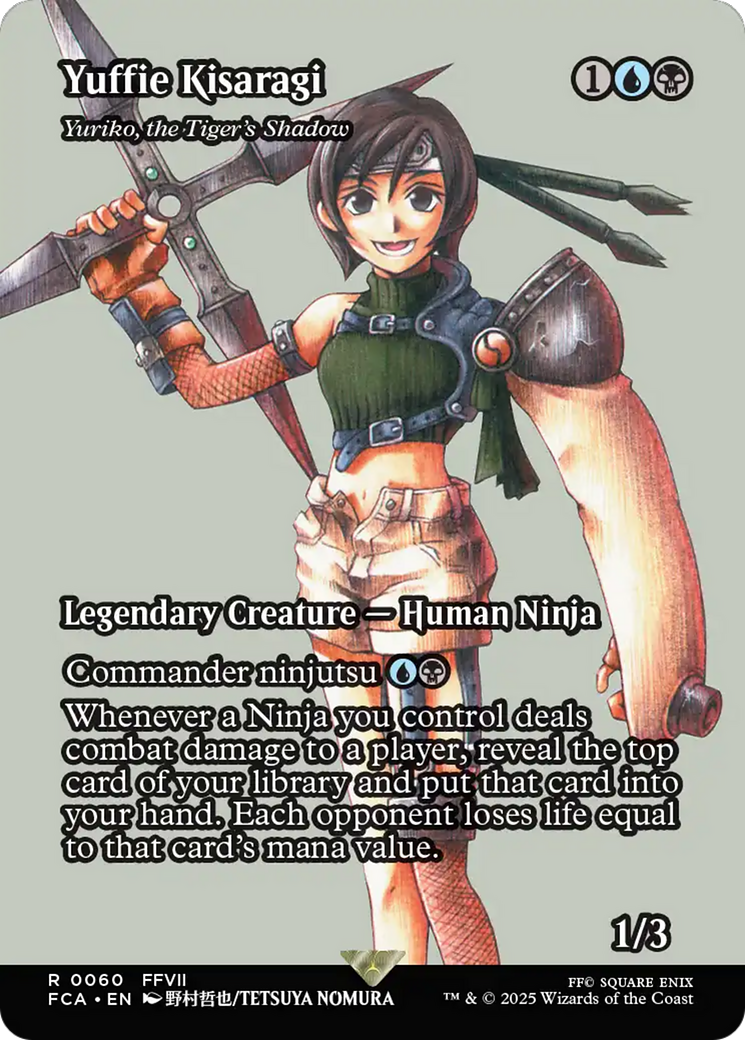 Yuriko, the Tiger's Shadow  [Foil]  (FCA-060) - [FINAL FANTASY: Through the Ages] / Yuffie Kisaragi (Borderless) - Trinity Hobby